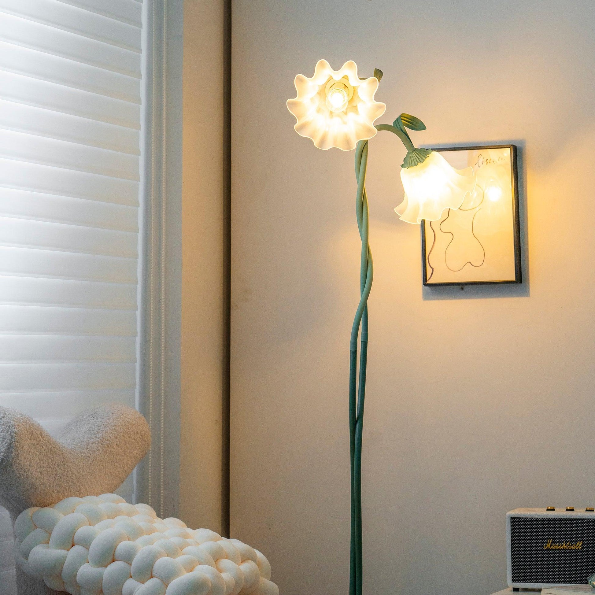 Elegante Vloerlamp Armando - Metalen met Bloemen