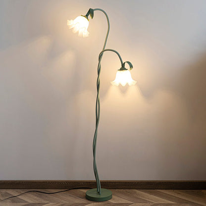Elegante Vloerlamp Armando - Metalen met Bloemen