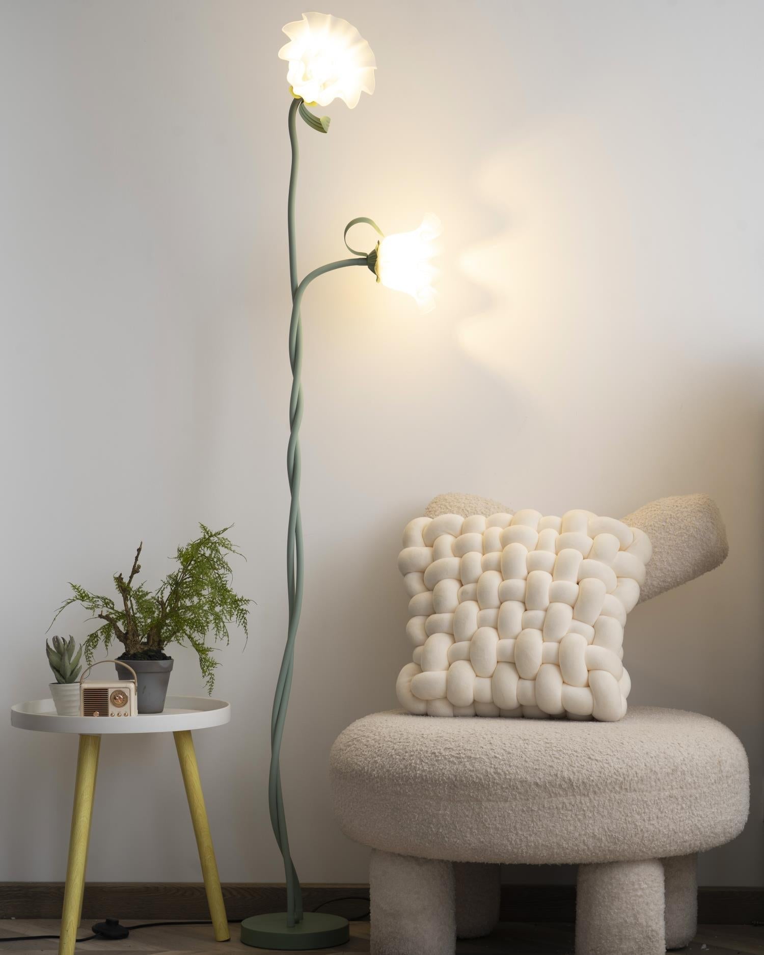 Elegante Vloerlamp Armando - Metalen met Bloemen
