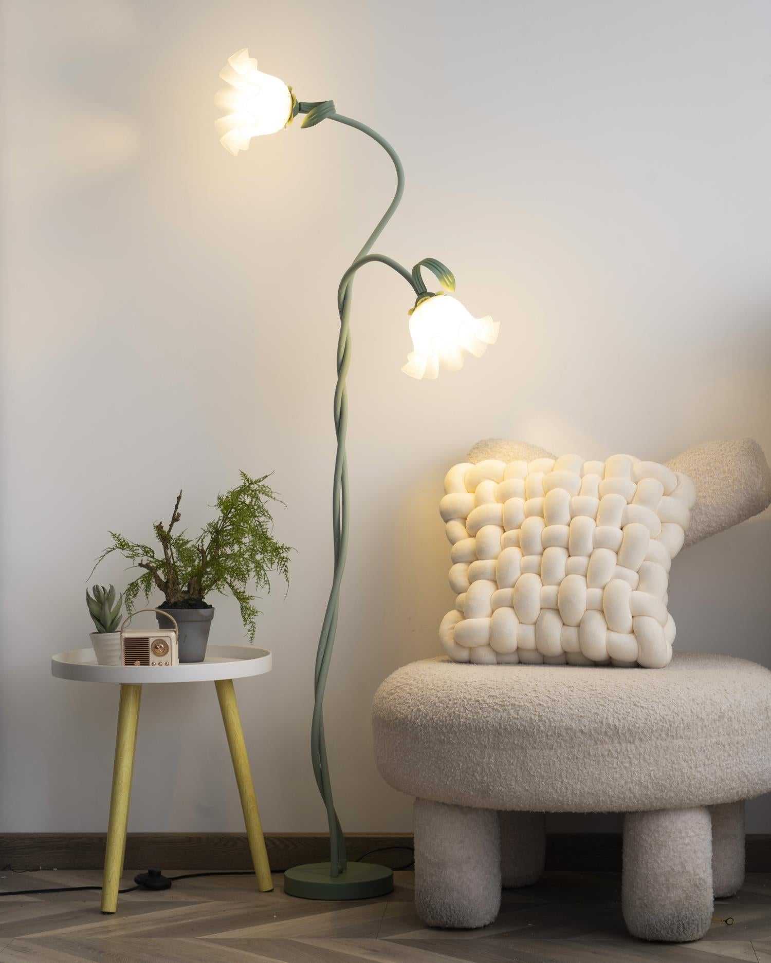 Elegante Vloerlamp Armando - Metalen met Bloemen