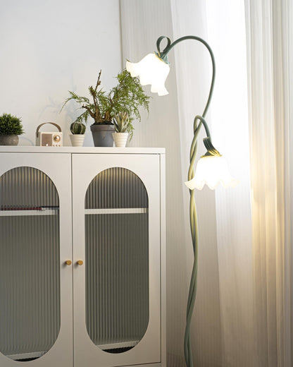 Elegante Vloerlamp Armando - Metalen met Bloemen