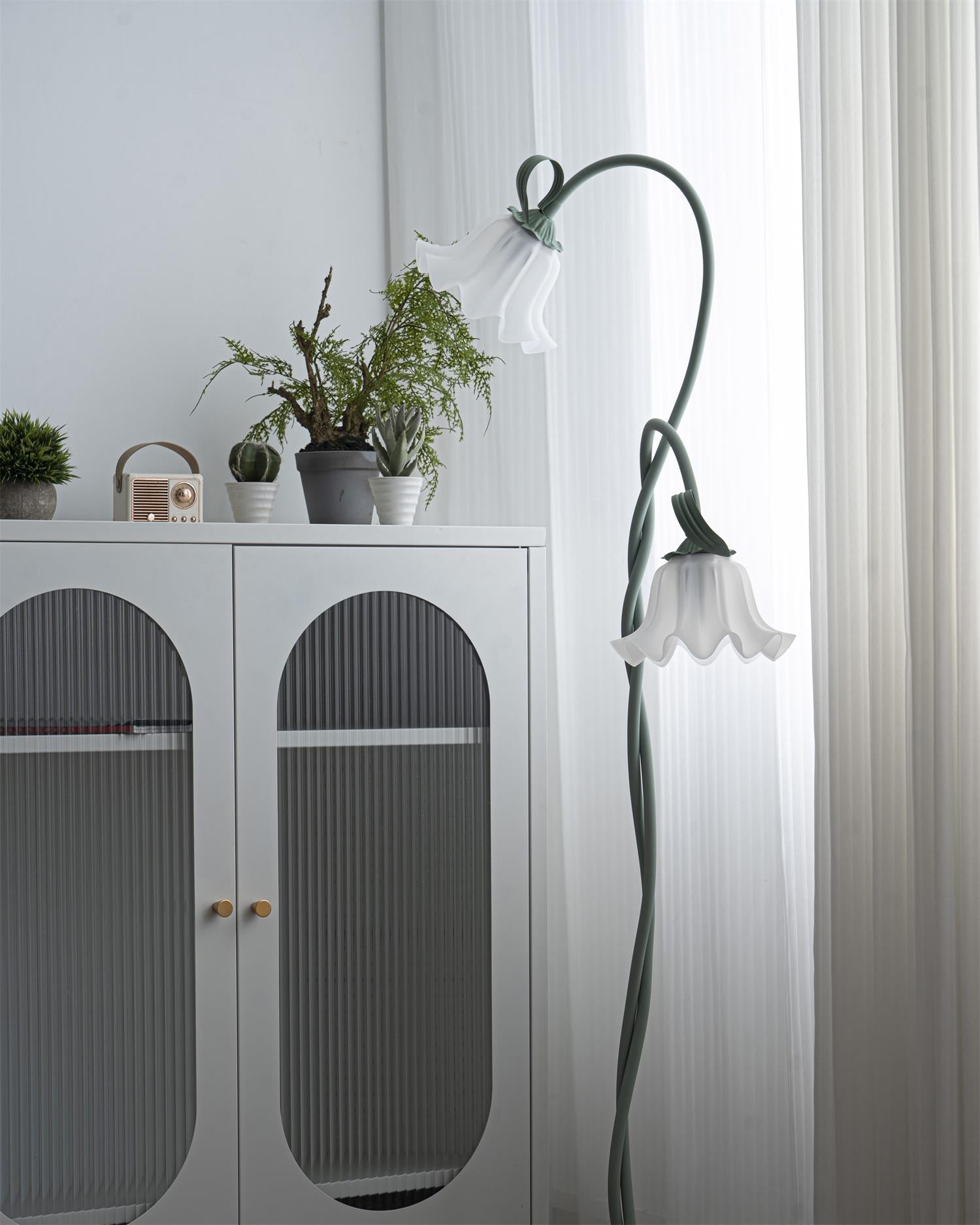 Elegante Vloerlamp Armando - Metalen met Bloemen