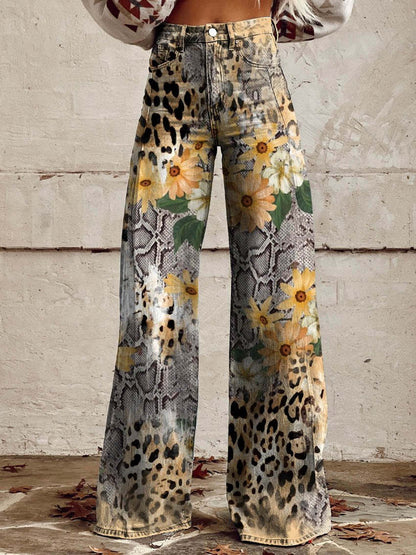 Elegante Wijde Damesbroek met Volants