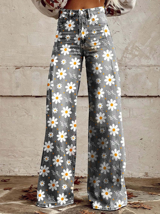 Elegante Wijde Damesbroek met Volants