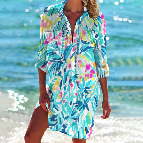 Elegante Zomerjurk met Bloemenprint voor Dames