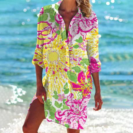 Elegante Zomerjurk met Bloemenprint voor Dames