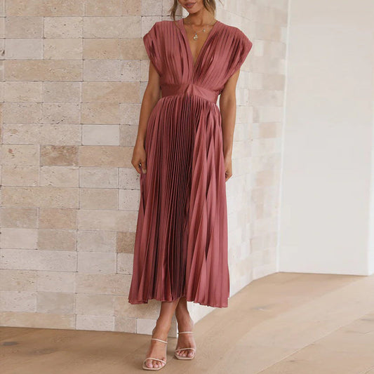 Elegante Zomerjurk met V-Hals Design