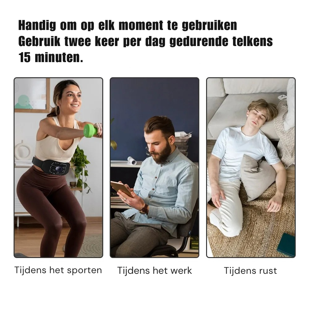 Elektrische Spierstimulatiegordel voor Buik en Lichaam