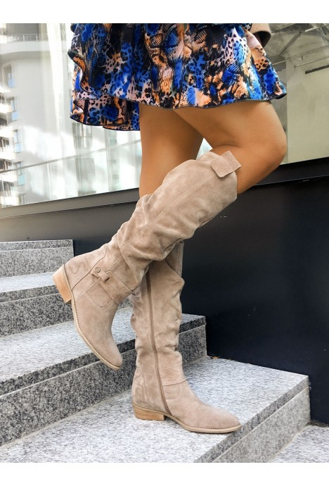 Elisabetta Beige Dameslaarzen met Elegante Hak