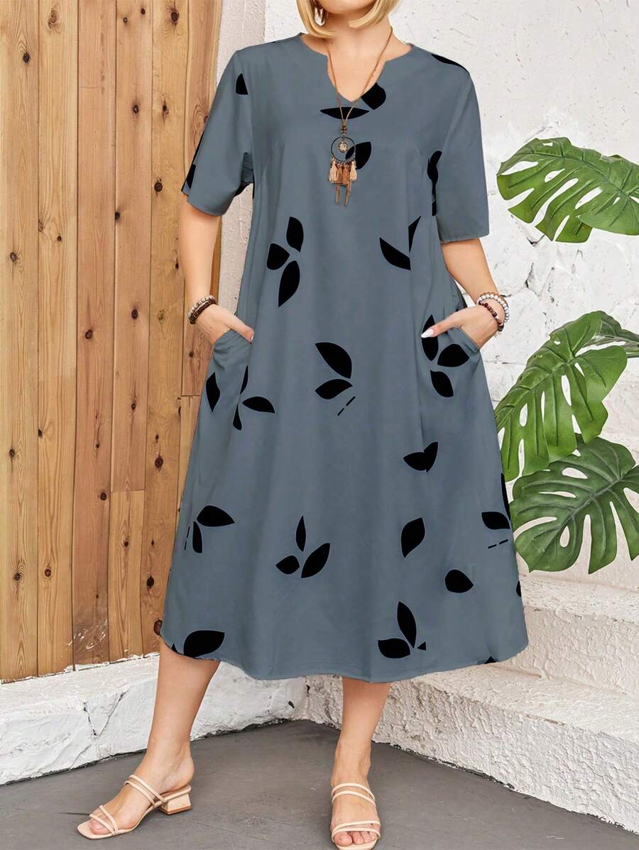 Elowen Midi-jurk met Unieke Print