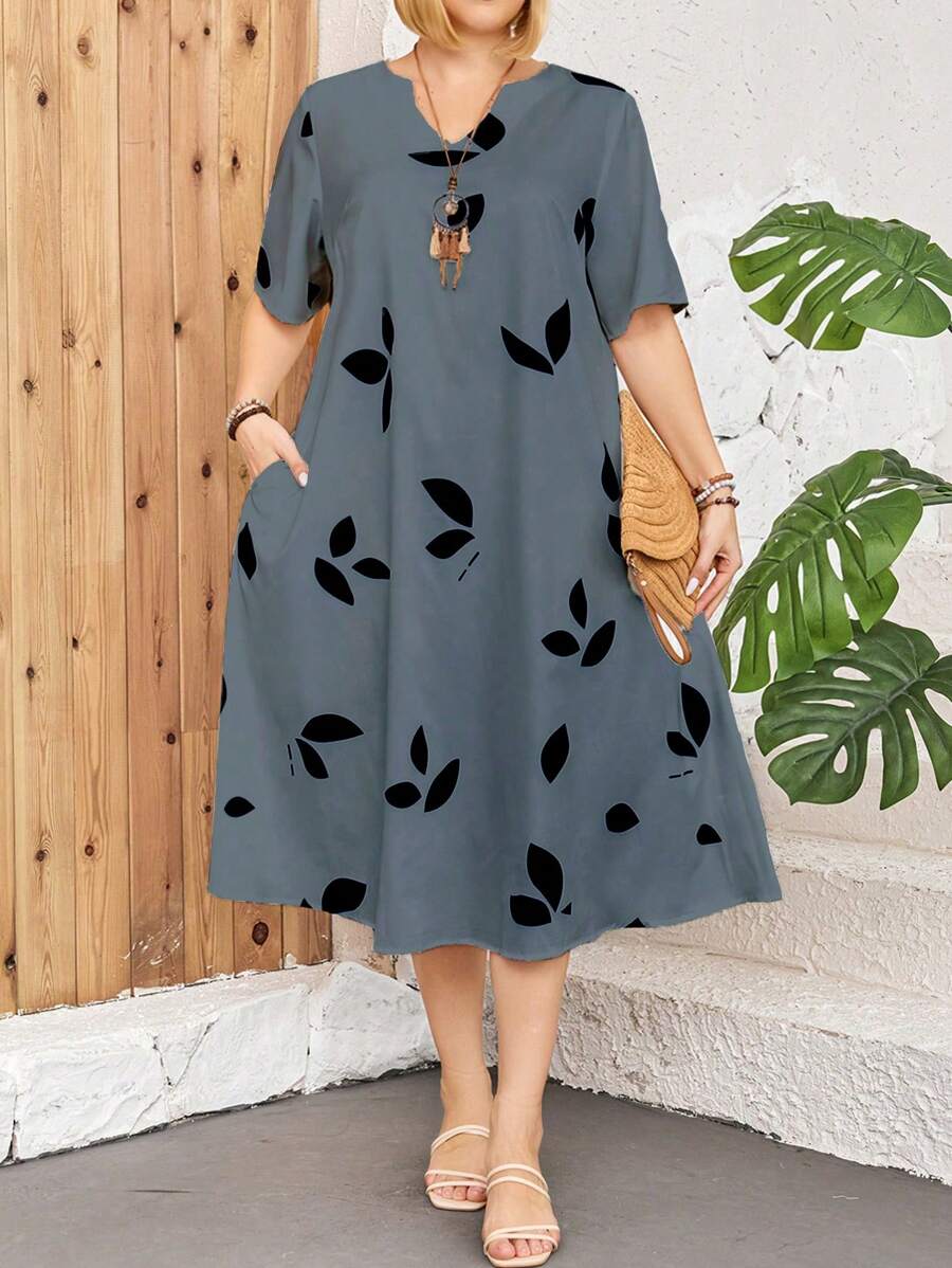 Elowen Midi-jurk met Unieke Print