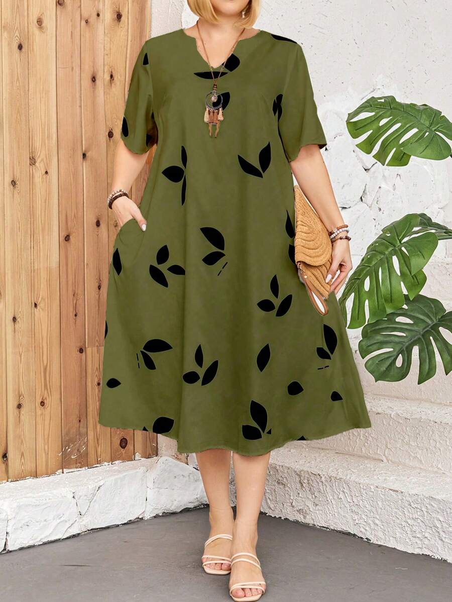 Elowen Midi-jurk met Unieke Print