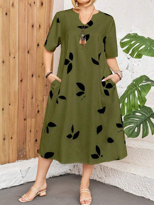 Elowen Midi-jurk met Unieke Print
