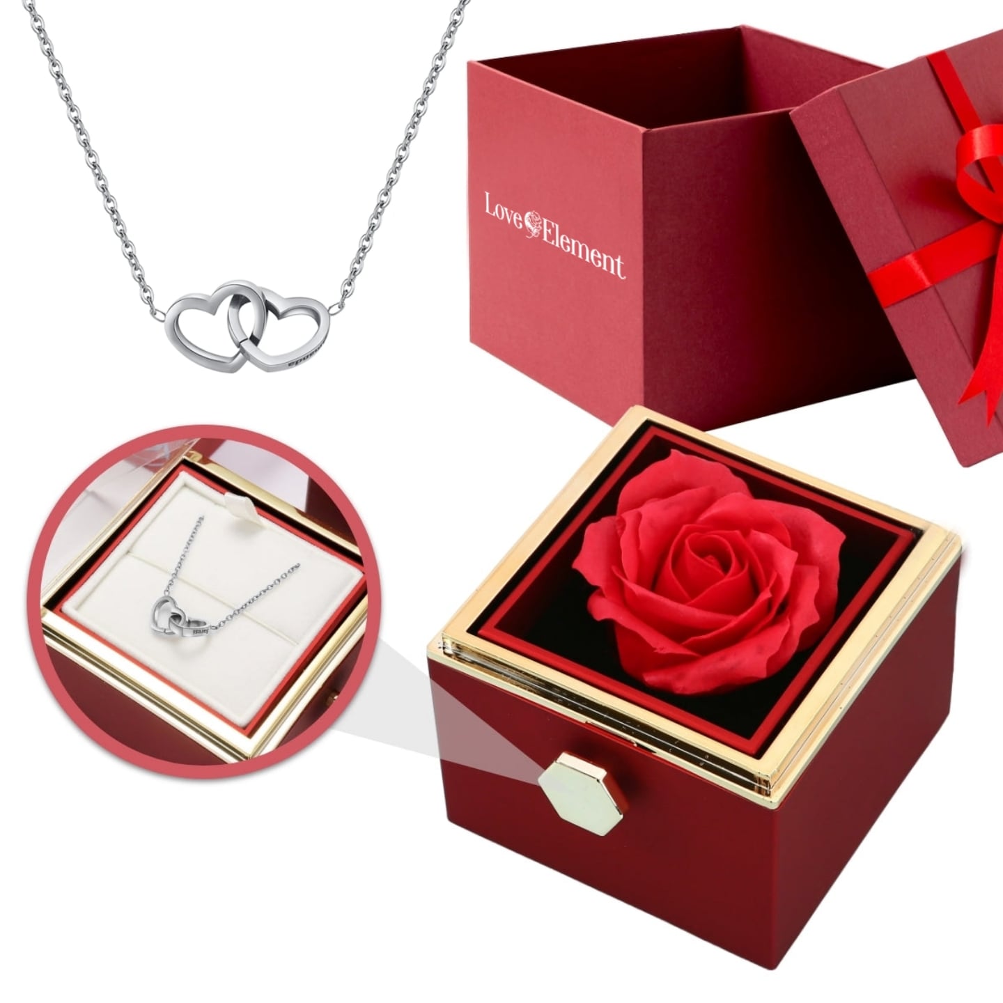 Eternal Roos Cadeauset met Hartketting