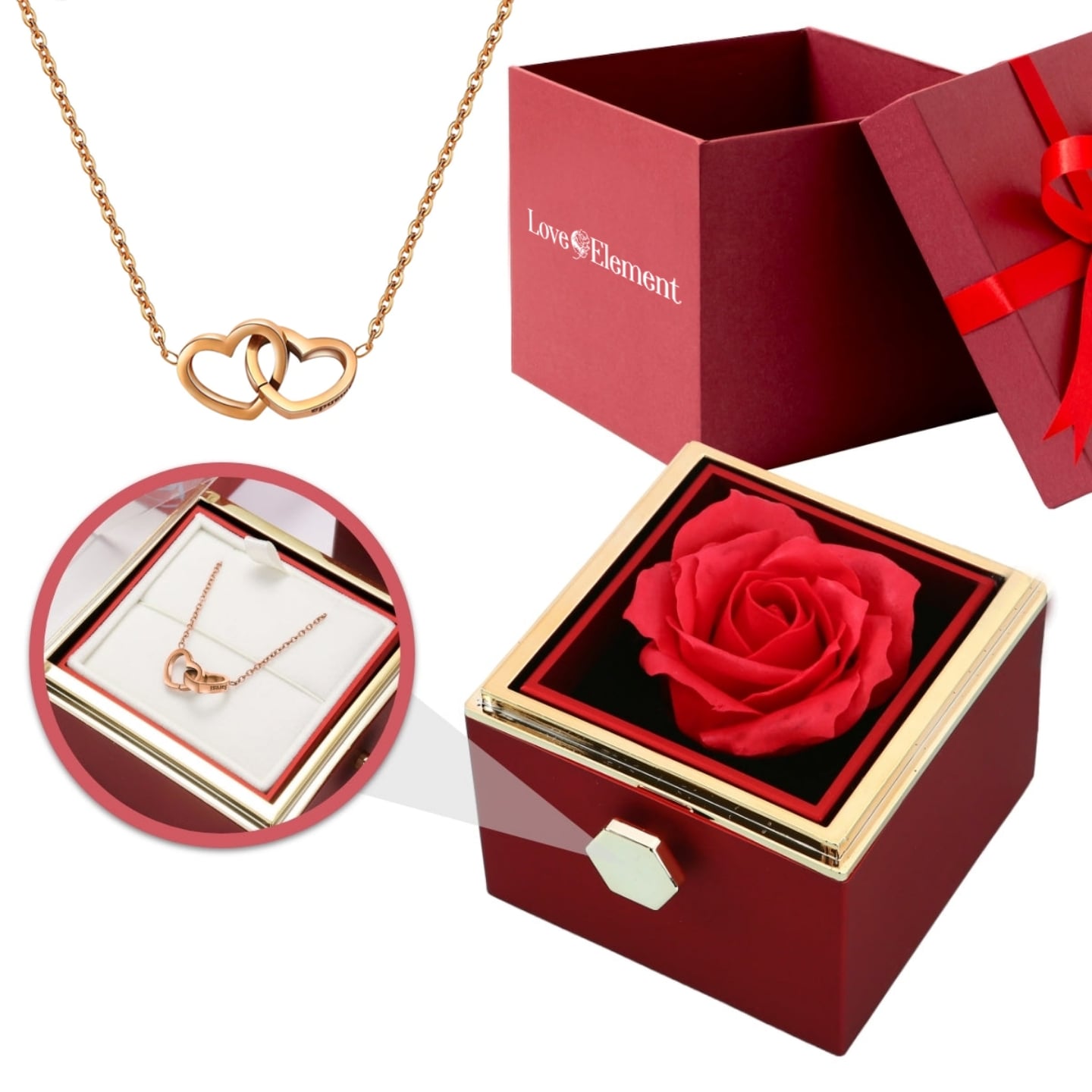 Eternal Roos Cadeauset met Hartketting