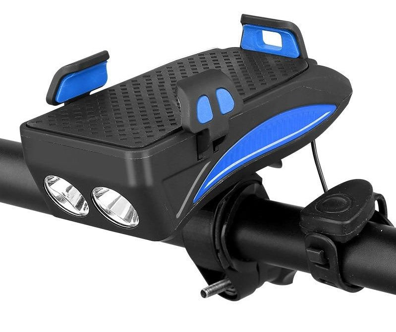 Fietshouder met Powerbank, Licht en Claxon