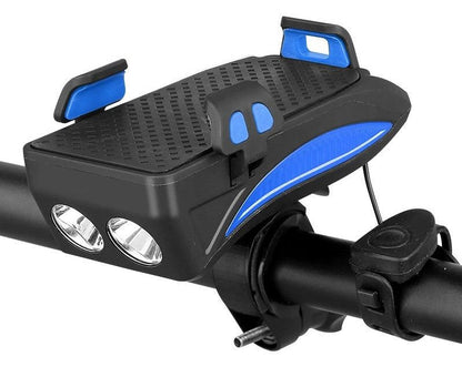 Fietshouder met Powerbank, Licht en Claxon