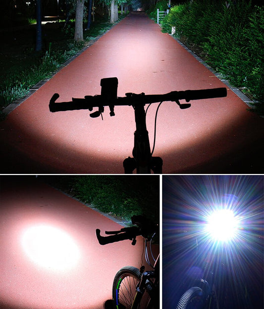 Fietshouder met Powerbank, Licht en Claxon
