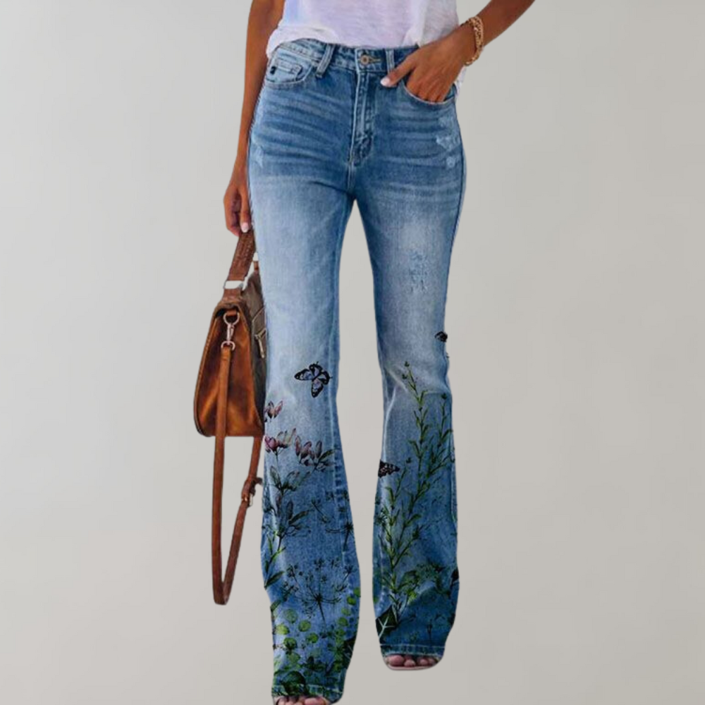 Flare Denim Damesbroek - Piper Stijlvol Design
