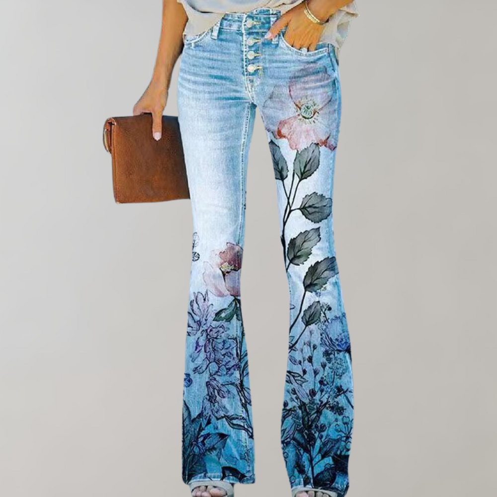 Flare Denim Damesbroek - Piper Stijlvol Design