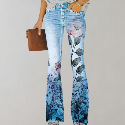 Flare Denim Damesbroek - Piper Stijlvol Design