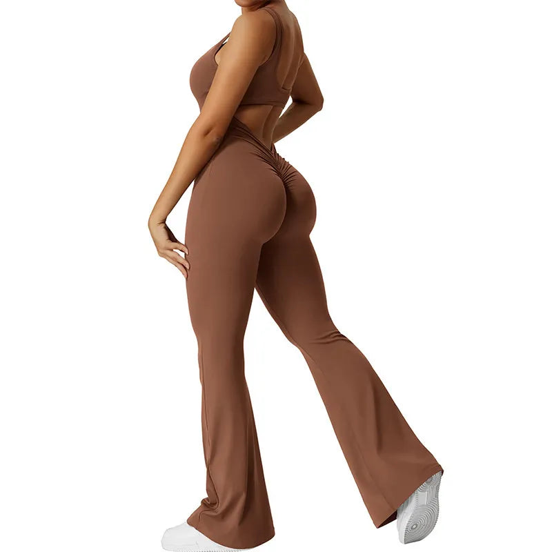 Flared Jumpsuit voor Yoga en Fitness