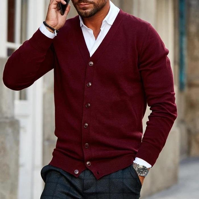 Florentin Casual Herenvest met Knopen
