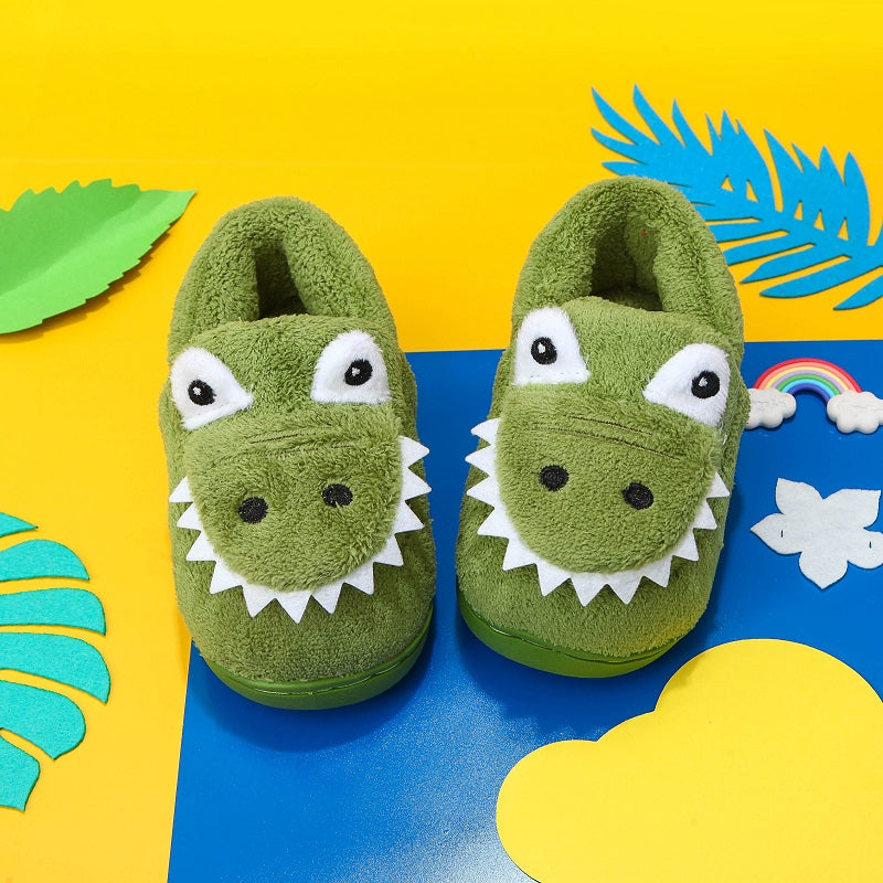 Fluffy Dinosaurus Pantoffels voor Peuters