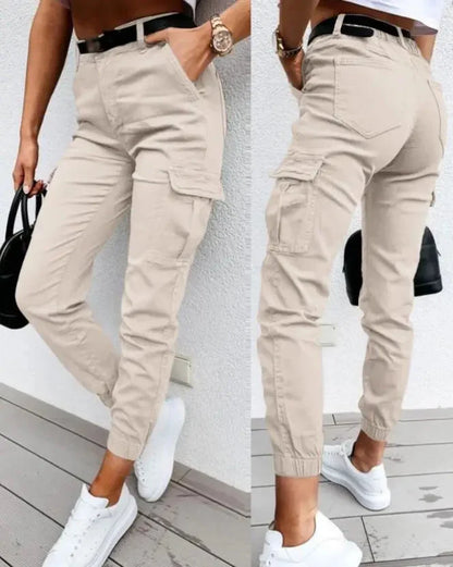 Fosca Dames Cargobroek Stretch Hoge Taille