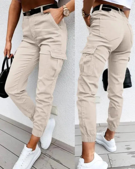 Fosca Dames Cargobroek Stretch Hoge Taille