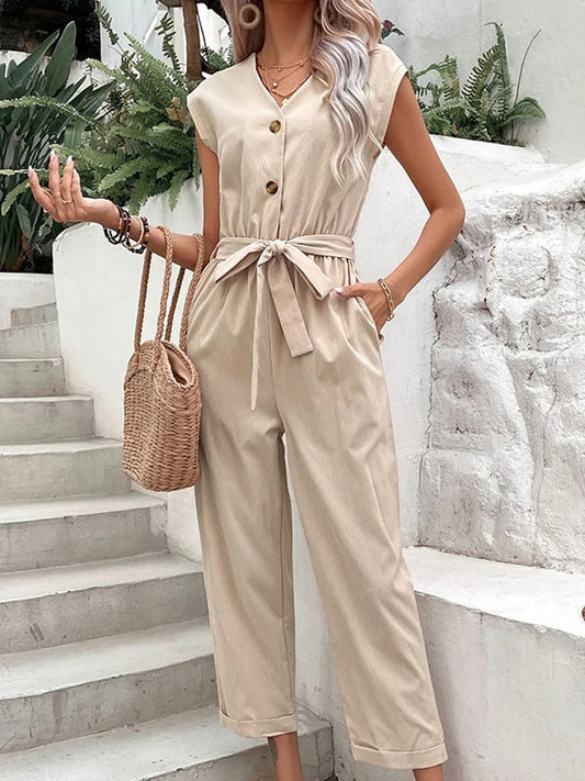Francesca Zomerse Stijlvolle Dames Jumpsuit
