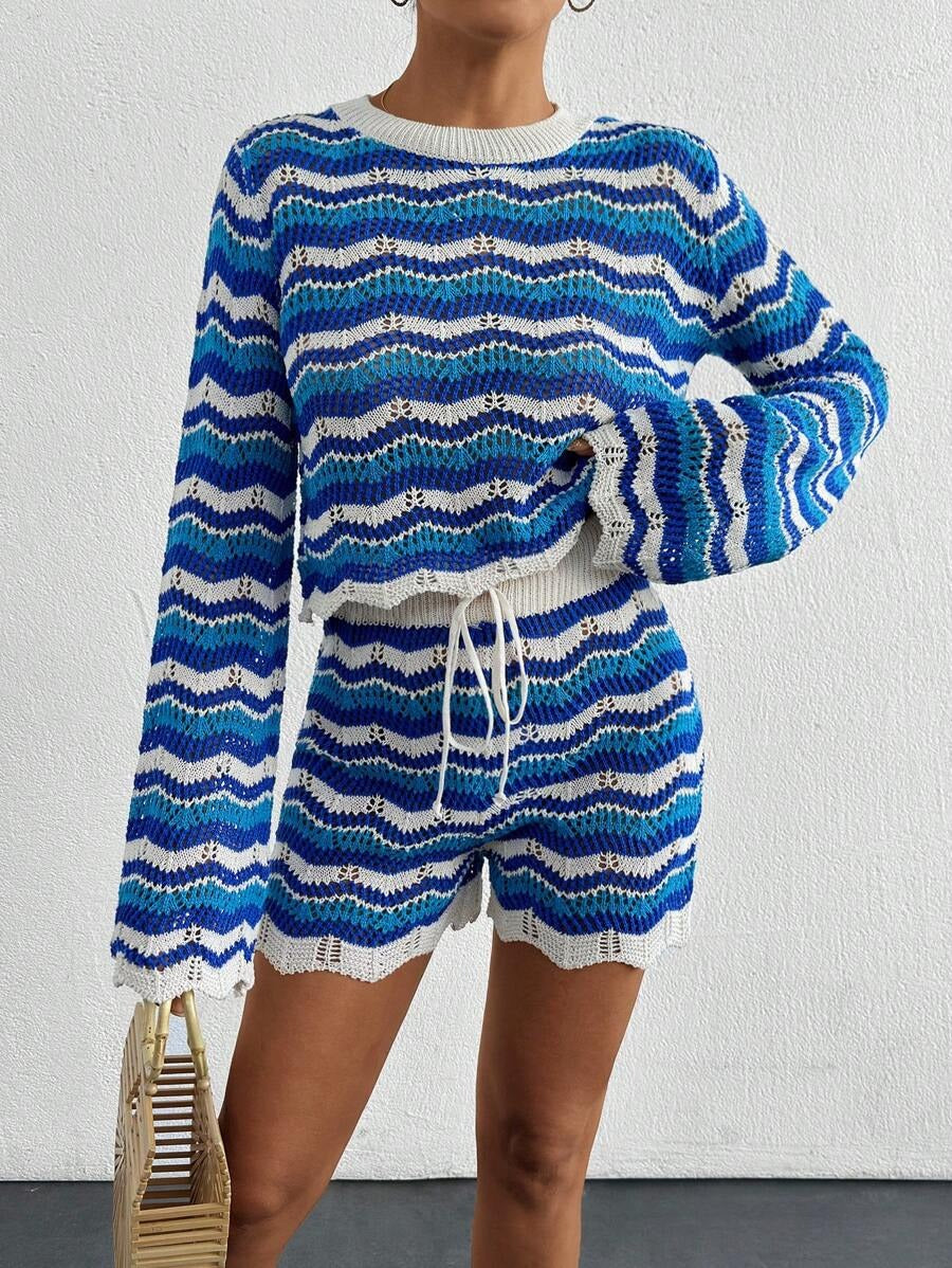 Gehaakte Strandset: Top & Short Cover-Up