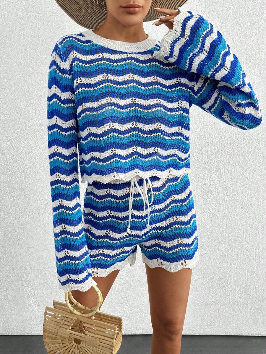 Gehaakte Strandset: Top & Short Cover-Up