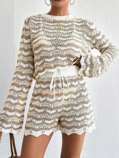 Gehaakte Strandset: Top & Short Cover-Up