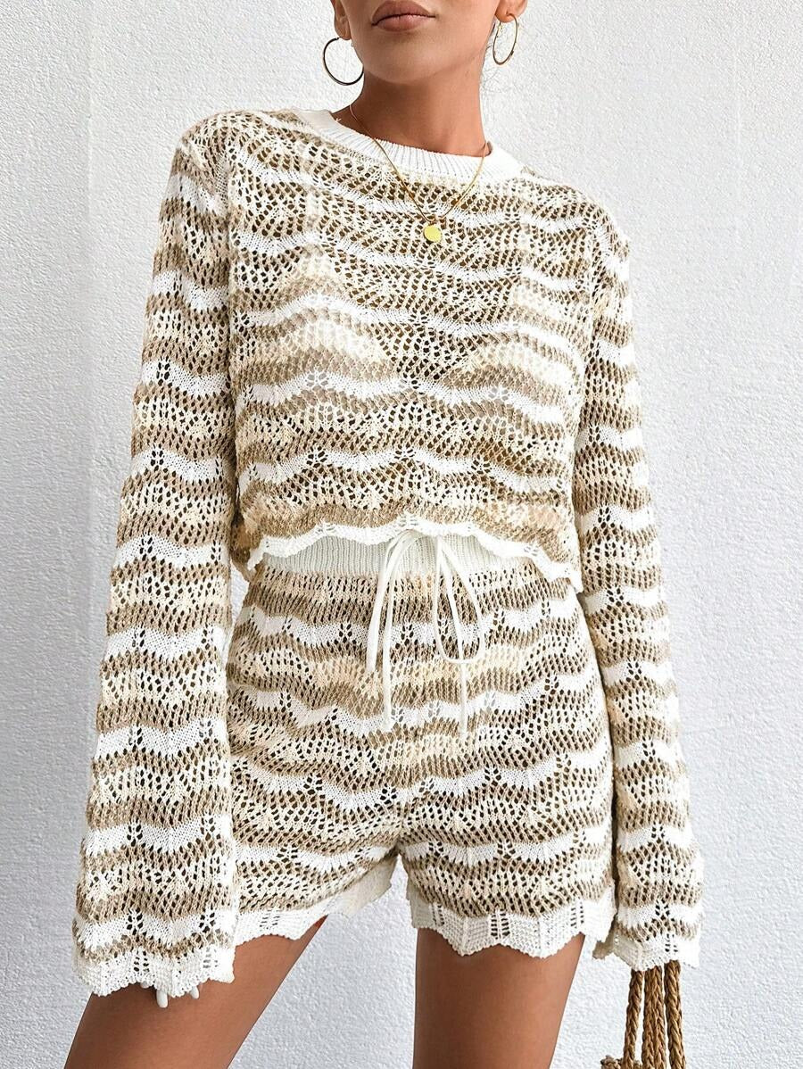 Gehaakte Strandset: Top & Short Cover-Up