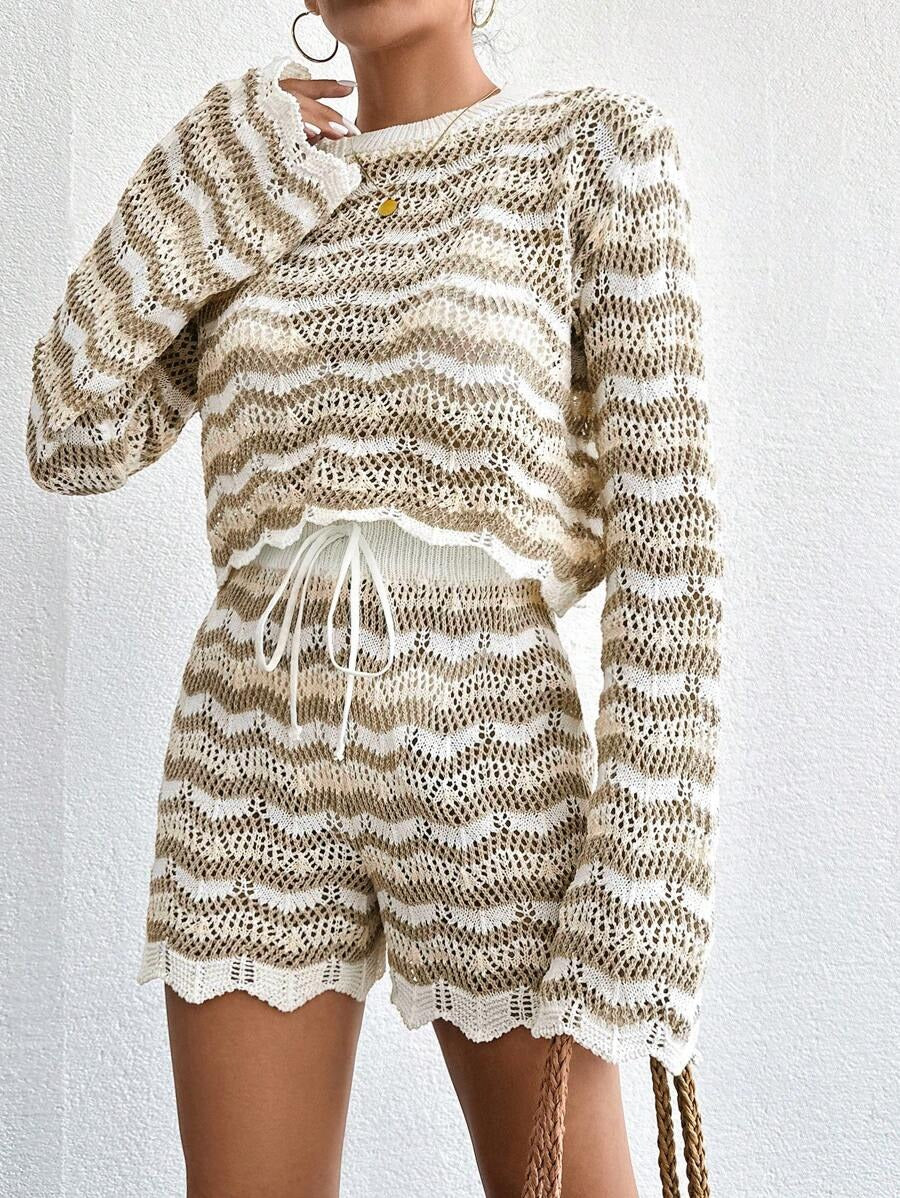 Gehaakte Strandset: Top & Short Cover-Up