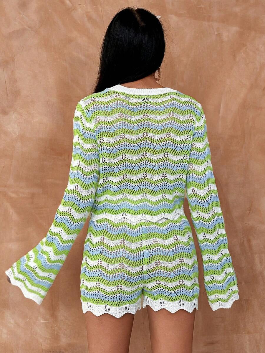 Gehaakte Strandset: Top & Short Cover-Up