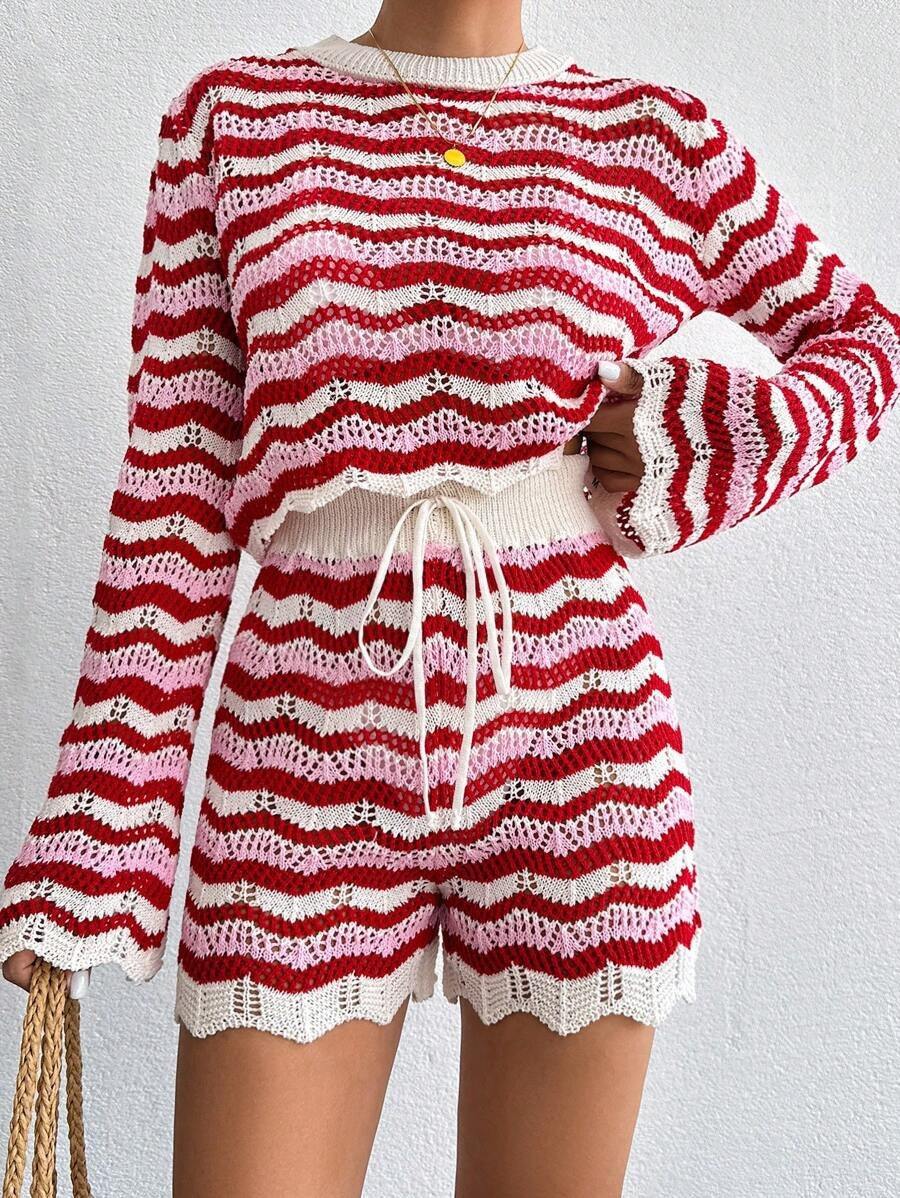 Gehaakte Strandset: Top & Short Cover-Up