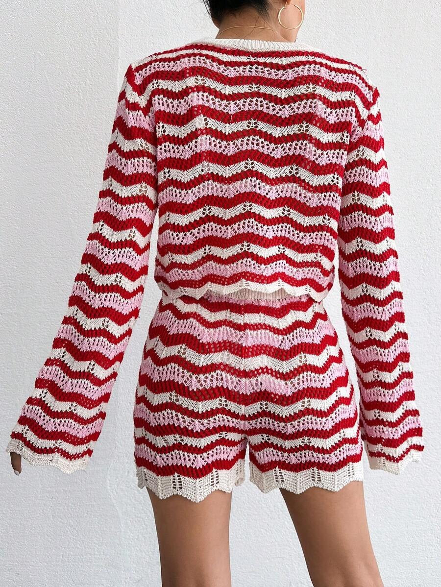 Gehaakte Strandset: Top & Short Cover-Up