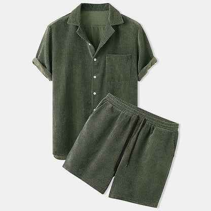 Geribde Zomerset Heren - Poloshirt en Korte Broek