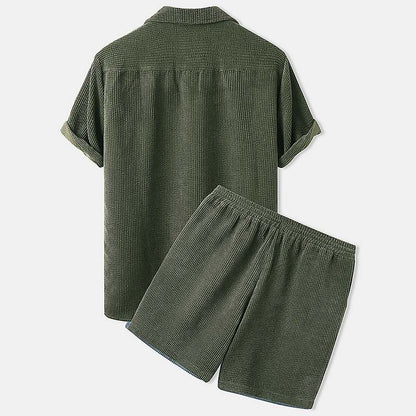 Geribde Zomerset Heren - Poloshirt en Korte Broek