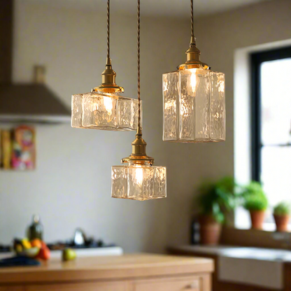 Gervasio Glazen Hanglamp Met Gouden Snoer - Chic