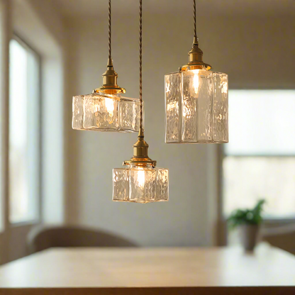 Gervasio Glazen Hanglamp Met Gouden Snoer - Chic