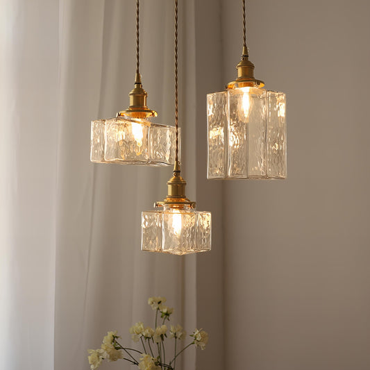 Gervasio Glazen Hanglamp Met Gouden Snoer - Chic