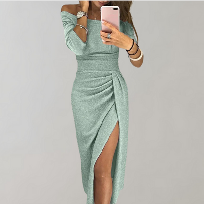 Gia Elegante Maxi Jurk met Glitterdetails