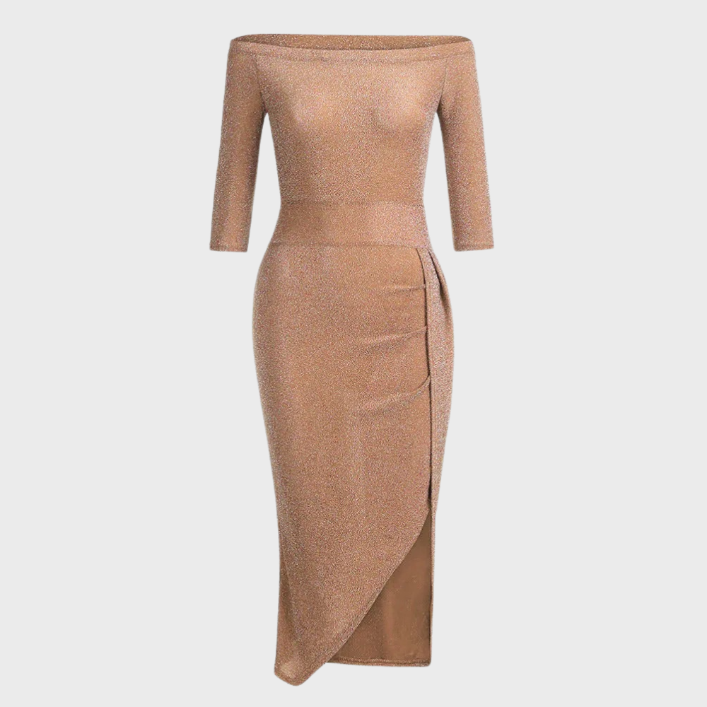 Gia Elegante Maxi Jurk met Glitterdetails