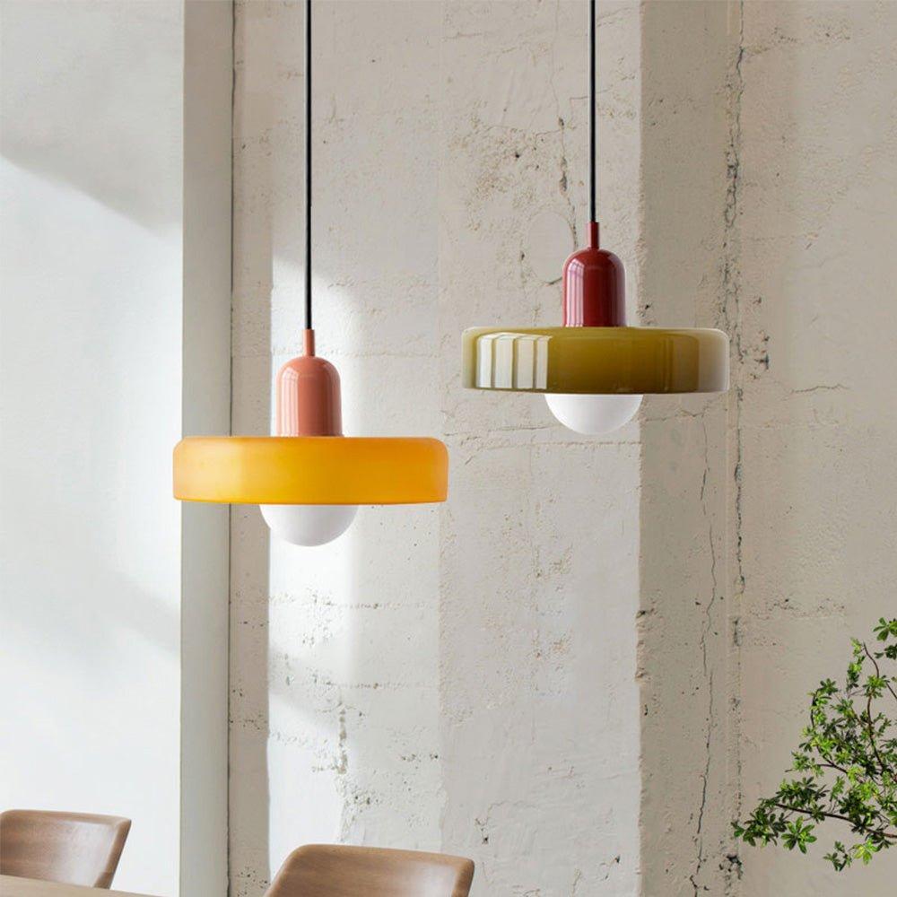 Glazen Hanglamp Verstelbare Lengte - Nicolas Artistieke Lamp
