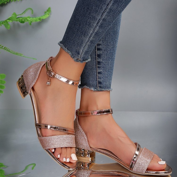 Glitter Sandalen met Stijlvolle Flair