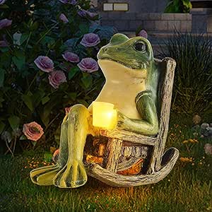 Gloeiende Kikker Tuinornament met Licht