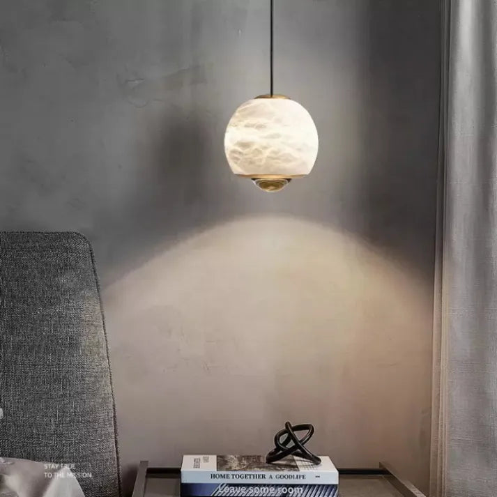 LumiereNordique - Luster van Marmer en Alabaster voor Luxe Verlichting